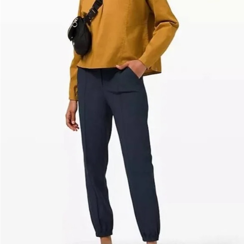 Lululemon Warpstreme high rise joggers 7/8 pants size 27 blue